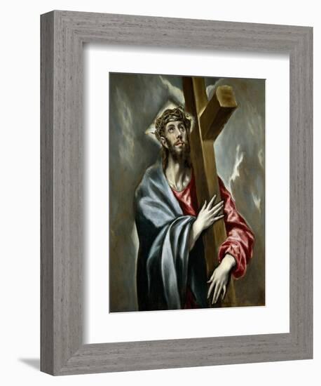 Christ Carrying the Cross, Ca 1602-El Greco-Framed Giclee Print