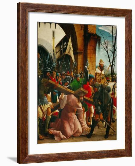 Christ Carrying the Cross, from the Saint Sebastian Altar, 1518-Albrecht Altdorfer-Framed Giclee Print