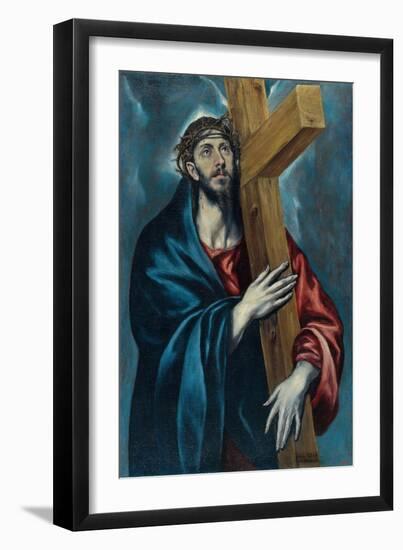 Christ Carrying the Cross - Peinture De Domenikos Theotokopoulos Dit El Greco (1541-1614) - Ca 1590-El (1541-1614) Greco-Framed Giclee Print