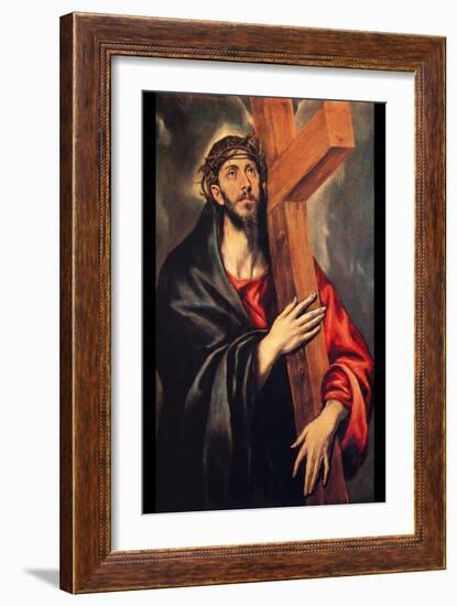 Christ Carrying the Cross-El Greco-Framed Art Print