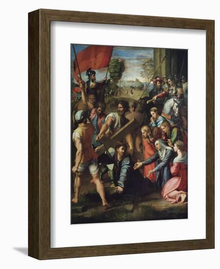 Christ Carrying the Cross-Raphael-Framed Giclee Print