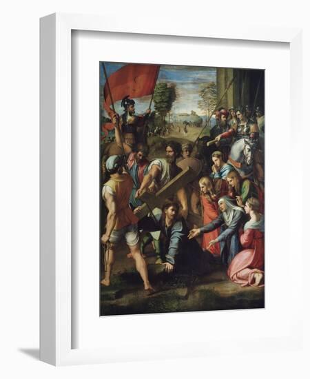 Christ Carrying the Cross-Raphael-Framed Giclee Print