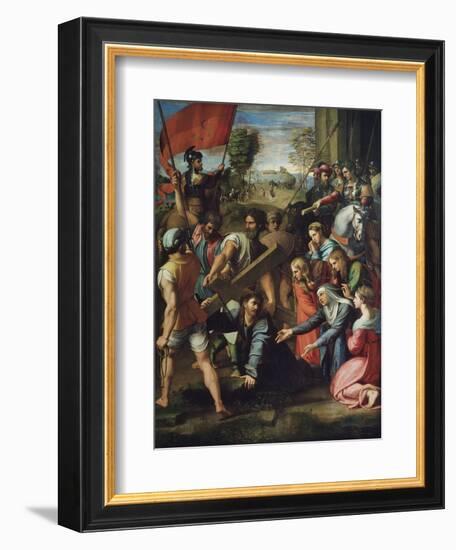 Christ Carrying the Cross-Raphael-Framed Giclee Print