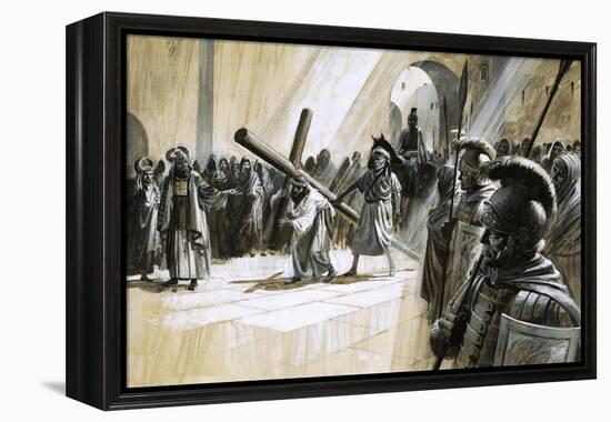 Christ Carrying the Cross-Andrew Howat-Framed Premier Image Canvas