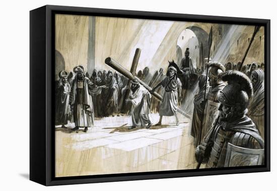 Christ Carrying the Cross-Andrew Howat-Framed Premier Image Canvas