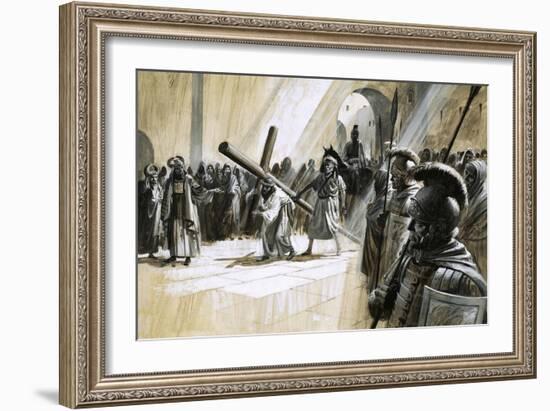 Christ Carrying the Cross-Andrew Howat-Framed Giclee Print