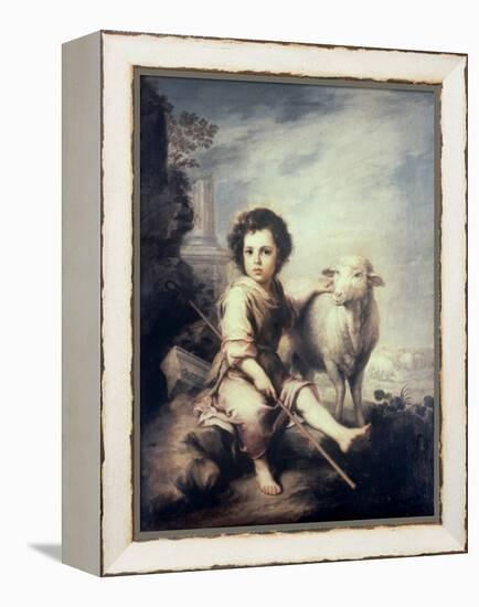 Christ Child as Shepherd-Bartolome Esteban Murillo-Framed Premier Image Canvas