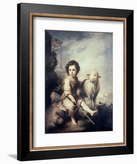 Christ Child as Shepherd-Bartolome Esteban Murillo-Framed Giclee Print