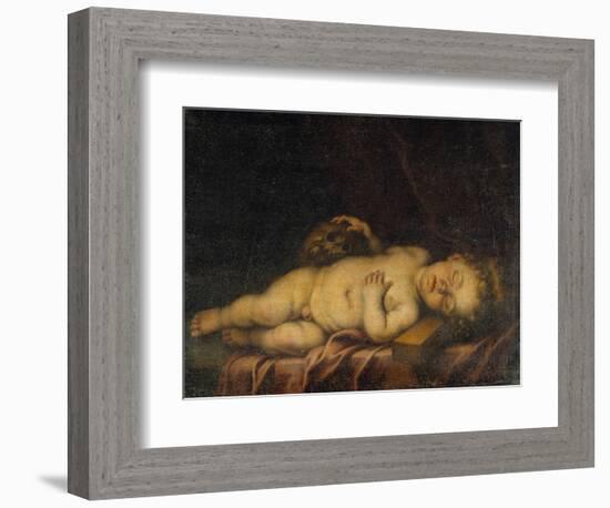 Christ Child Asleep on the Cross-Bartolome Esteban Murillo-Framed Giclee Print