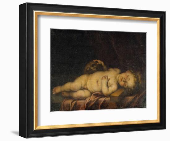 Christ Child Asleep on the Cross-Bartolome Esteban Murillo-Framed Giclee Print