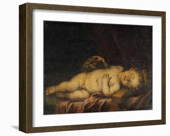 Christ Child Asleep on the Cross-Bartolome Esteban Murillo-Framed Giclee Print