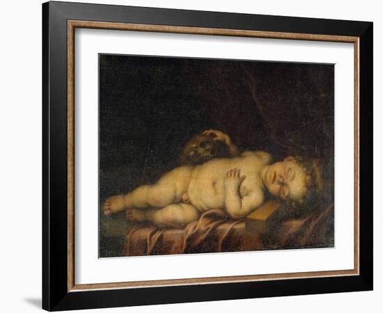 Christ Child Asleep on the Cross-Bartolome Esteban Murillo-Framed Giclee Print