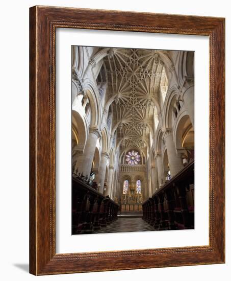 Christ Church Cathedral Interior, Oxford University, Oxford, England-Peter Barritt-Framed Photographic Print