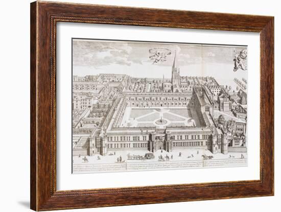 Christ Church College, Oxford, from 'Oxonia Illustrated', Published 1675-David Loggan-Framed Giclee Print