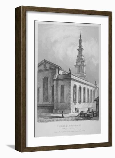 Christ Church, Newgate Street, City of London, 1838-John Le Keux-Framed Giclee Print