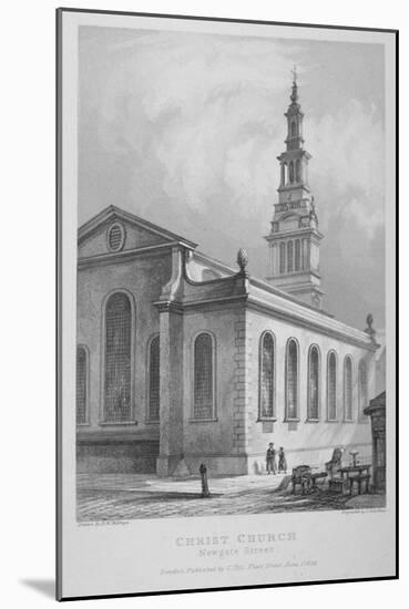 Christ Church, Newgate Street, City of London, 1838-John Le Keux-Mounted Giclee Print