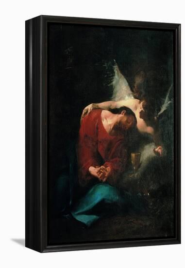 Christ Comforted by an Angel-null-Framed Premier Image Canvas