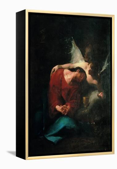 Christ Comforted by an Angel-null-Framed Premier Image Canvas