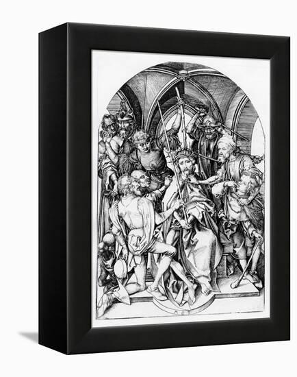 Christ Crowned by Thorns (Engraving)-Martin Schongauer-Framed Premier Image Canvas