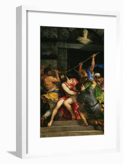 Christ Crowned with the Crown of Thorns-Titian (Tiziano Vecelli)-Framed Giclee Print