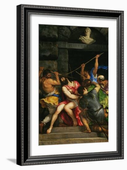 Christ Crowned with the Crown of Thorns-Titian (Tiziano Vecelli)-Framed Giclee Print