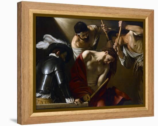 Christ Crowned with Thorns, 1603-1604-Caravaggio-Framed Premier Image Canvas