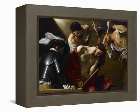 Christ Crowned with Thorns, 1603-1604-Caravaggio-Framed Premier Image Canvas