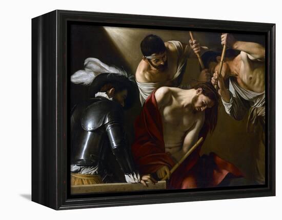 Christ Crowned with Thorns, 1603-1604-Caravaggio-Framed Premier Image Canvas