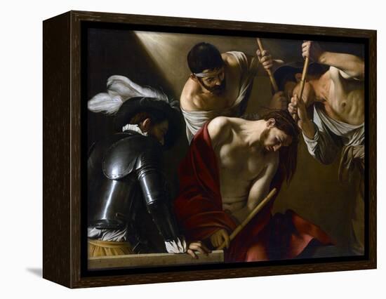 Christ Crowned with Thorns, 1603-1604-Caravaggio-Framed Premier Image Canvas