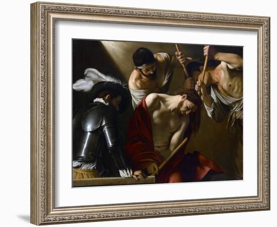 Christ Crowned with Thorns, 1603-1604-Caravaggio-Framed Giclee Print