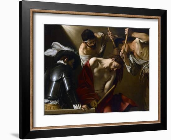 Christ Crowned with Thorns, 1603-1604-Caravaggio-Framed Giclee Print