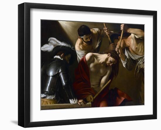 Christ Crowned with Thorns, 1603-1604-Caravaggio-Framed Giclee Print