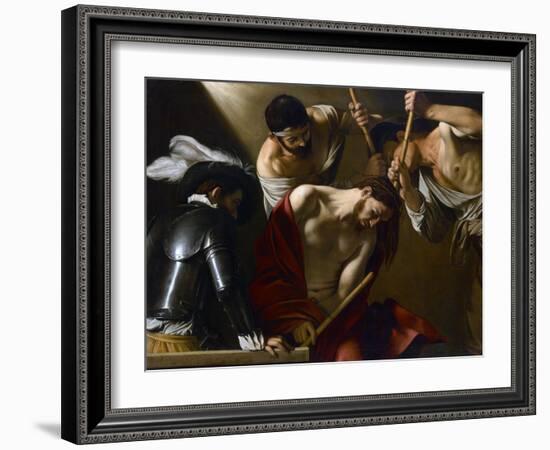 Christ Crowned with Thorns, 1603-1604-Caravaggio-Framed Giclee Print