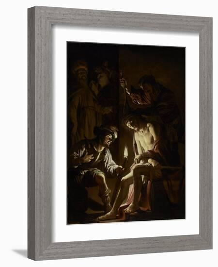 Christ Crowned with Thorns, c.1620-Gerrit van Honthorst-Framed Giclee Print