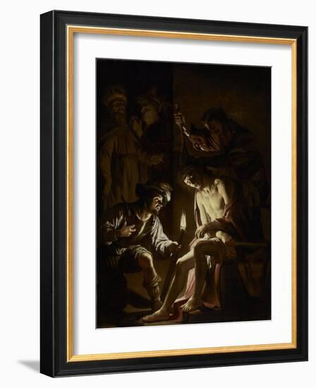 Christ Crowned with Thorns, c.1620-Gerrit van Honthorst-Framed Giclee Print