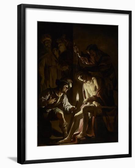 Christ Crowned with Thorns, c.1620-Gerrit van Honthorst-Framed Giclee Print