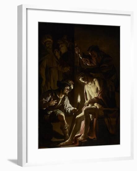 Christ Crowned with Thorns, c.1620-Gerrit van Honthorst-Framed Giclee Print