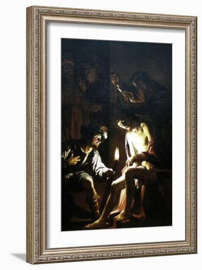 Christ Crowned with Thorns-Gerrit van Honthorst-Framed Art Print