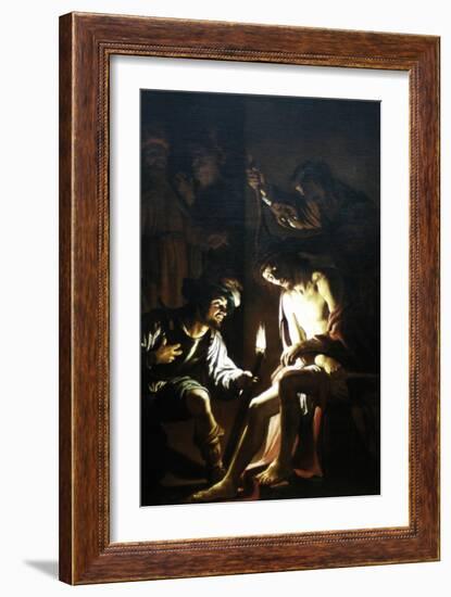Christ Crowned with Thorns-Gerrit van Honthorst-Framed Art Print