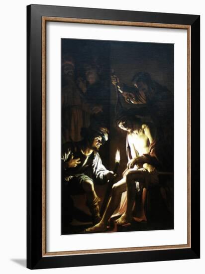 Christ Crowned with Thorns-Gerrit van Honthorst-Framed Art Print