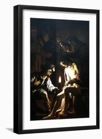 Christ Crowned with Thorns-Gerrit van Honthorst-Framed Art Print