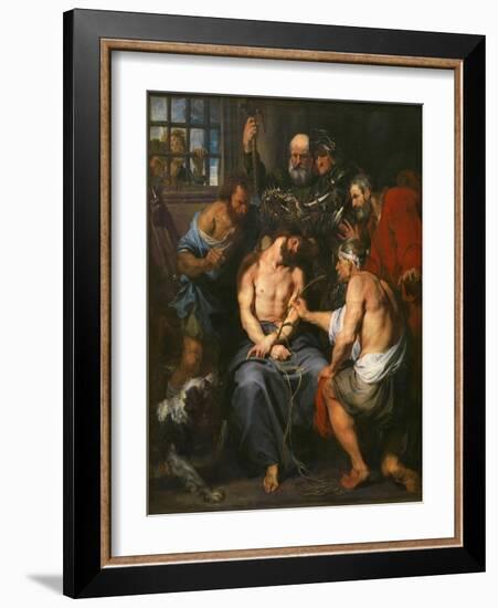 Christ Crowned with Thorns-Sir Anthony Van Dyck-Framed Giclee Print