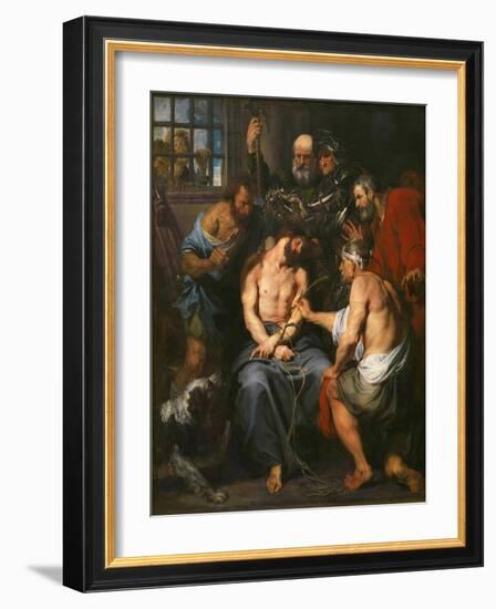 Christ Crowned with Thorns-Sir Anthony Van Dyck-Framed Giclee Print