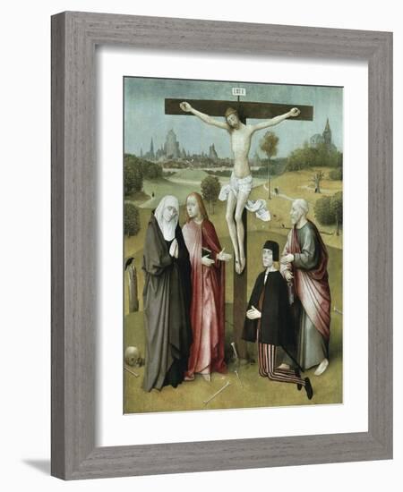 Christ Crucified with Donors and Saints, 1480-1485-Hieronymus Bosch-Framed Giclee Print