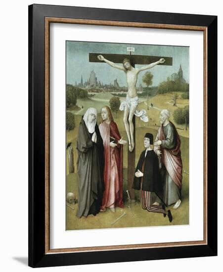 Christ Crucified with Donors and Saints, 1480-1485-Hieronymus Bosch-Framed Giclee Print