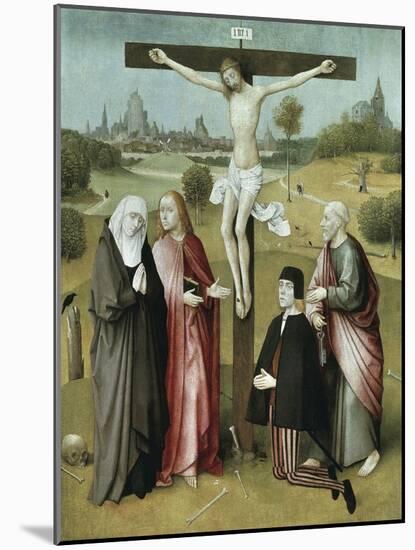 Christ Crucified with Donors and Saints, 1480-1485-Hieronymus Bosch-Mounted Giclee Print