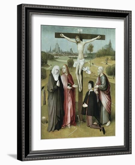 Christ Crucified with Donors and Saints, 1480-1485-Hieronymus Bosch-Framed Giclee Print