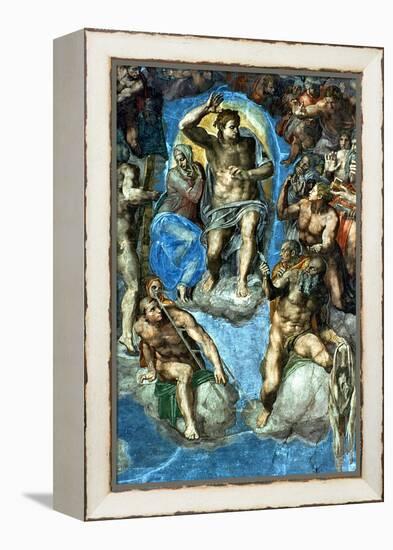 Christ, Detail from "The Last Judgement," in the Sistine Chapel, 16th Century-Michelangelo Buonarroti-Framed Premier Image Canvas