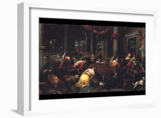 Christ Drives the Dealers from the Temple-Jacopo Bassano-Framed Art Print