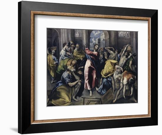 Christ Driving Moneychangers from Temple-El Greco-Framed Giclee Print